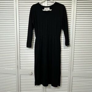Garfinckel’s Womens Size Medium Black 100% Wool Dress